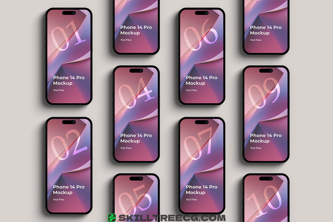 图片[6]-Smartphone 14 Pro Mockup Set（175085）-技能树